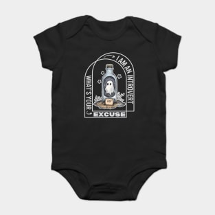 Introvert Ghost - Halloween - Funny & Cute Baby Bodysuit